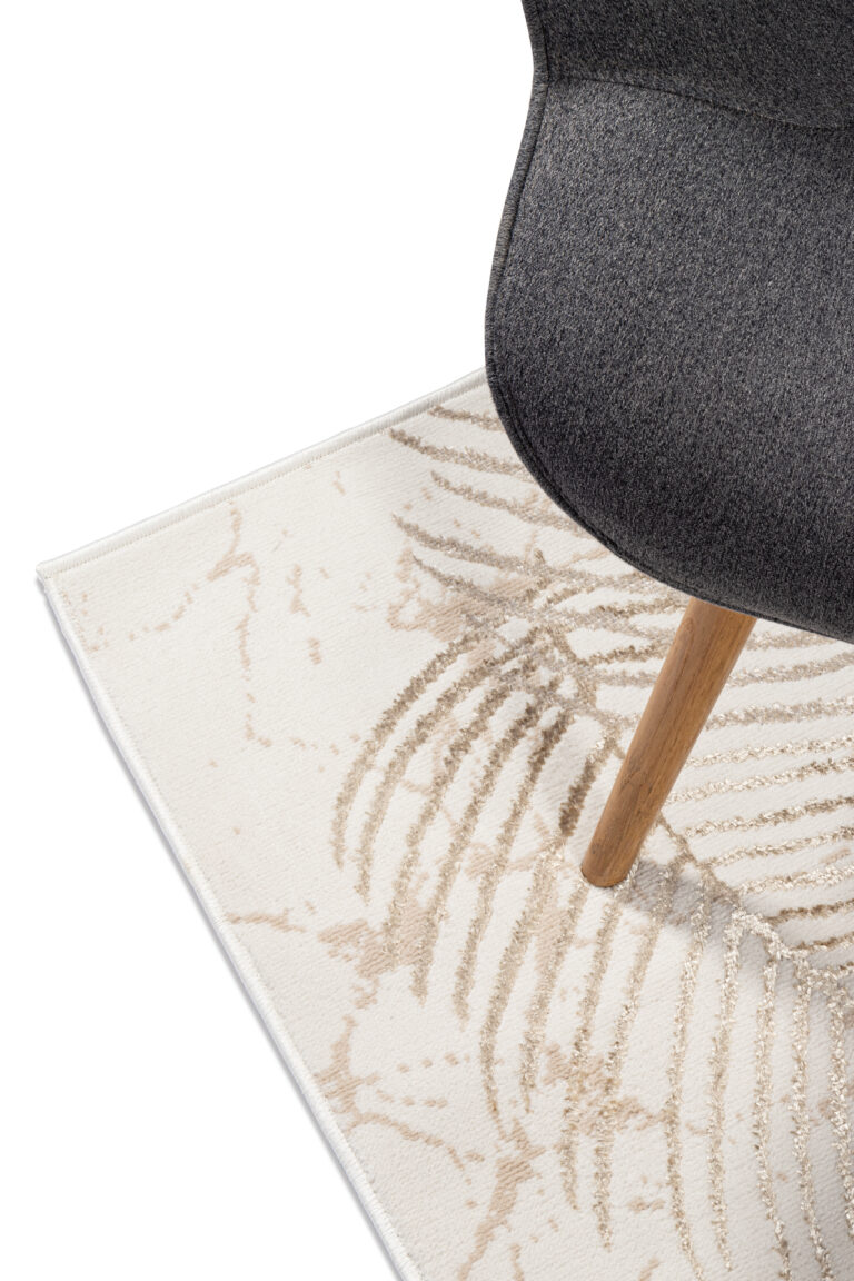 Carpet Runner Crystal Beige Green Leaves