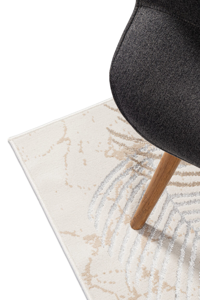 Carpet Runner Crystal Beige Brown Leaves