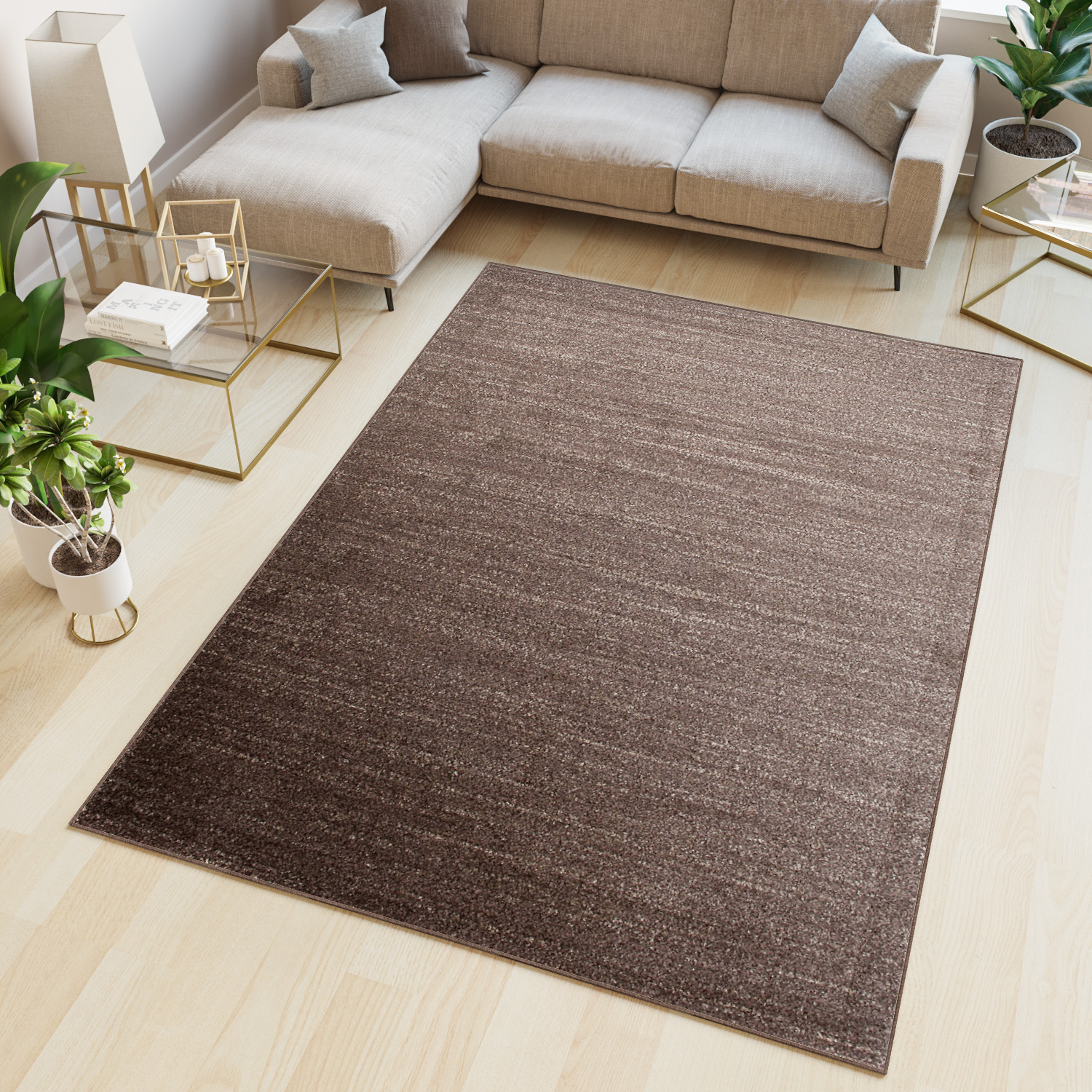 Area Rug Sari Dark Brown Melange