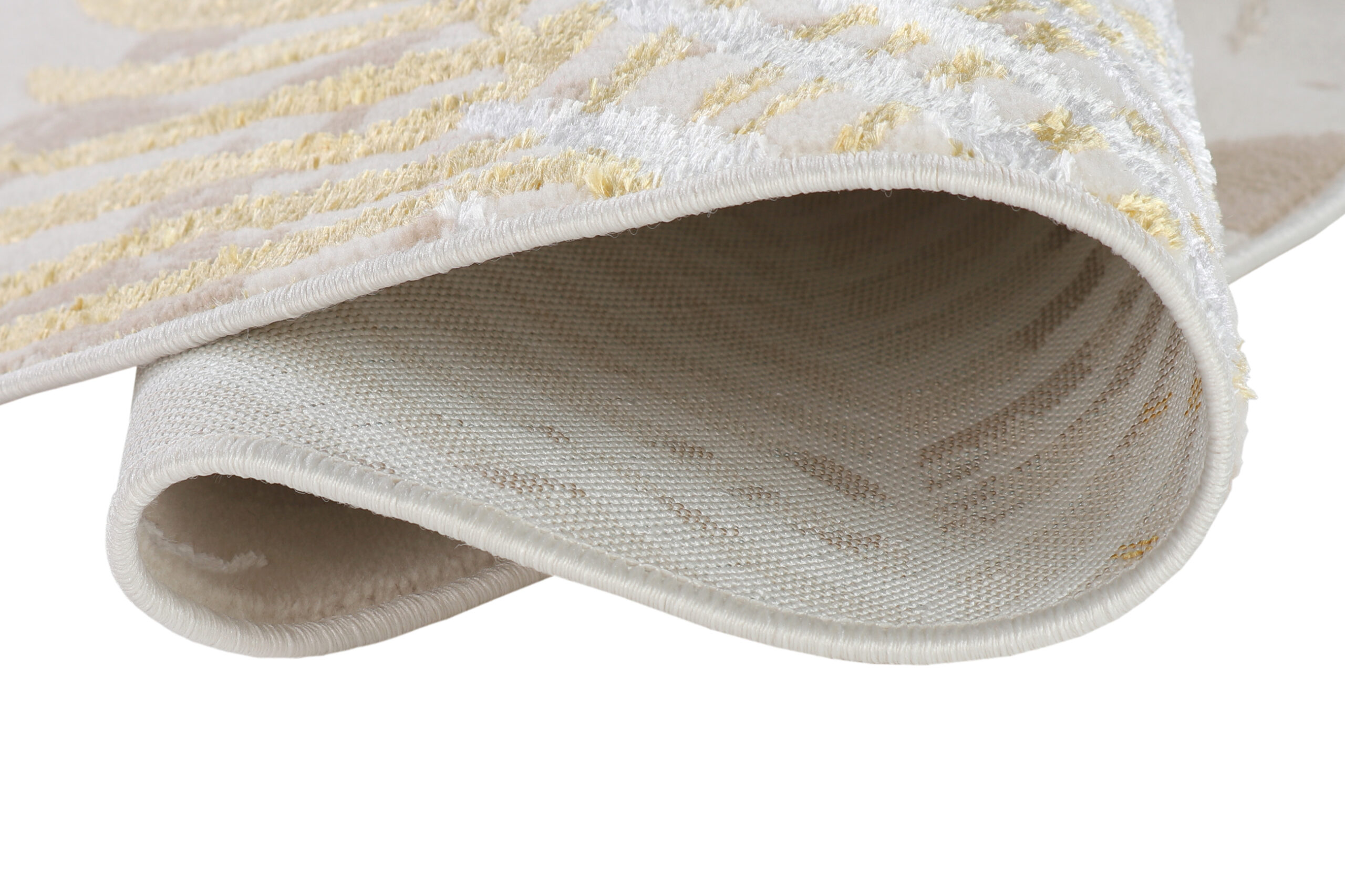 Area Rug Crystal Round Gold Brown Cream Leaves