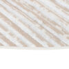 Area Rug Crystal Round Beige Brown Cream Stripes