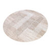 Area Rug Crystal Round Beige Brown Cream Stripes