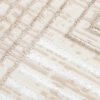 Area Rug Crystal Round Brown Beige Cream Stripes