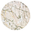 Area Rug Crystal Round Green Cream Abstract Marble