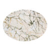 Area Rug Crystal Round Green Cream Abstract Marble