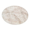 Area Rug Crystal Round Cream Brown Flecked Lines