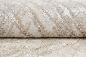 Area Rug Crystal Round Cream Brown Flecked Lines