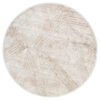 Area Rug Crystal Round Cream Brown Flecked Lines