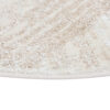 Area Rug Crystal Round Cream Brown Flecked Lines