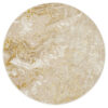 Area Rug Crystal Round Beige Gold Cream Marble