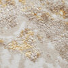 Area Rug Crystal Round Beige Gold Cream Marble