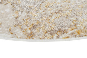 Area Rug Crystal Round Beige Gold Cream Marble