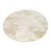Area Rug Crystal Round Brown Beige Marble