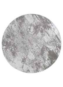 Area Rug Crystal Round Light Grey Marble