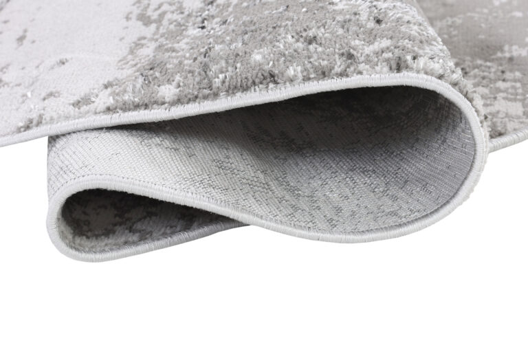 Area Rug Crystal Round Light Grey Marble