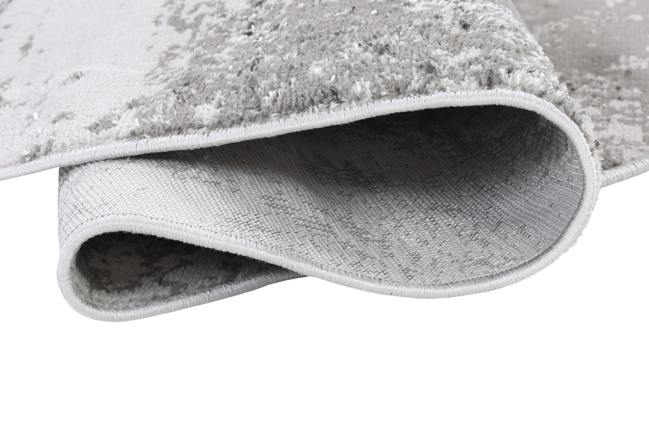 Area Rug Crystal Round Light Grey Marble