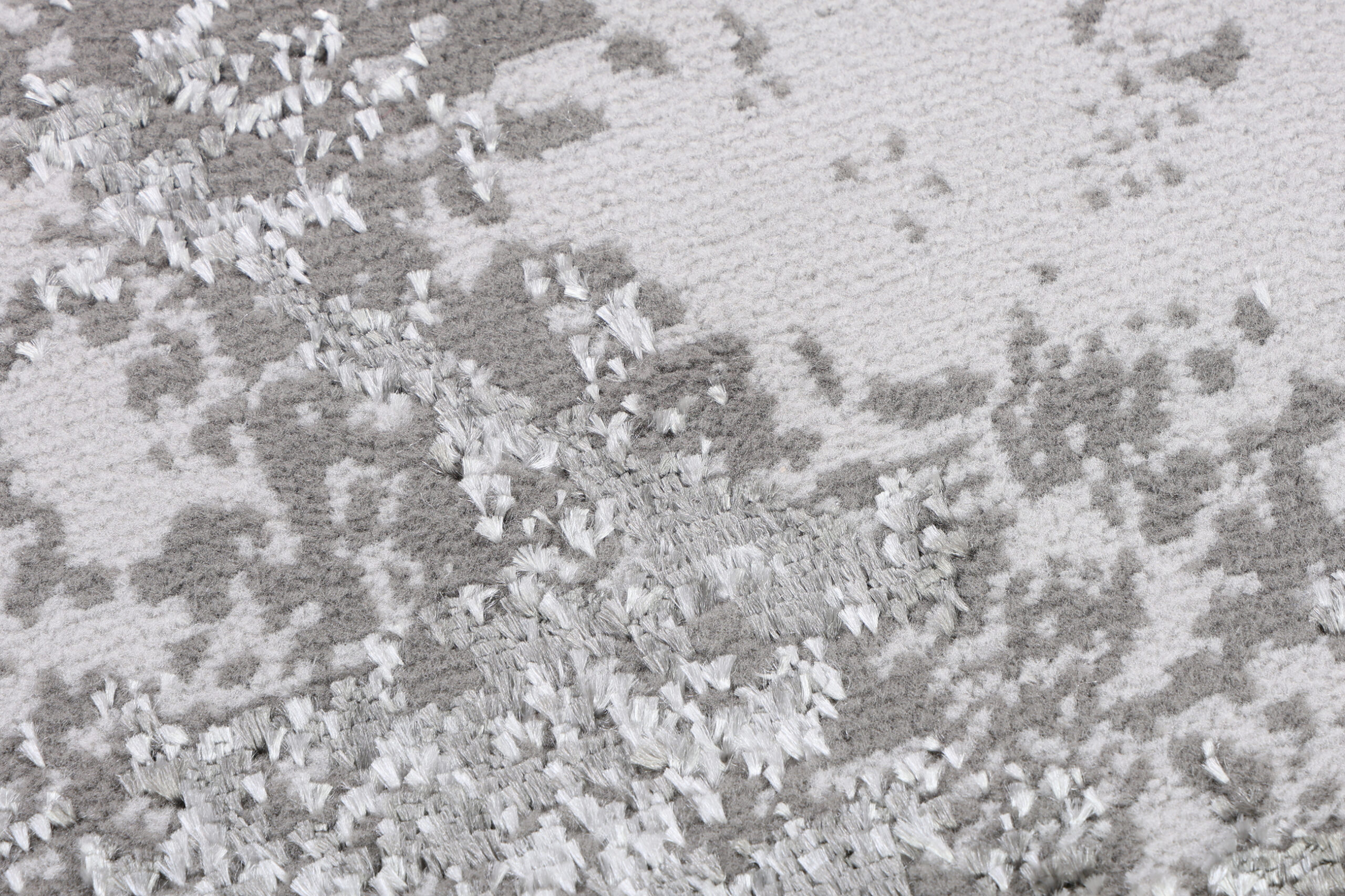 Area Rug Crystal Round Light Grey Marble