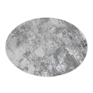 Area Rug Crystal Round Light Grey Marble