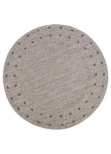 Area Rug Melissa Round Brown Frame Indoor Outdoor