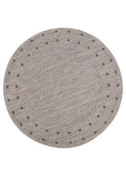 Area Rug Melissa Round Brown Frame Indoor Outdoor