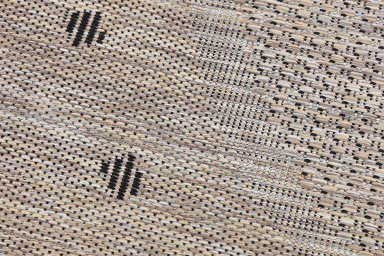 Area Rug Melissa Round Brown Frame Indoor Outdoor