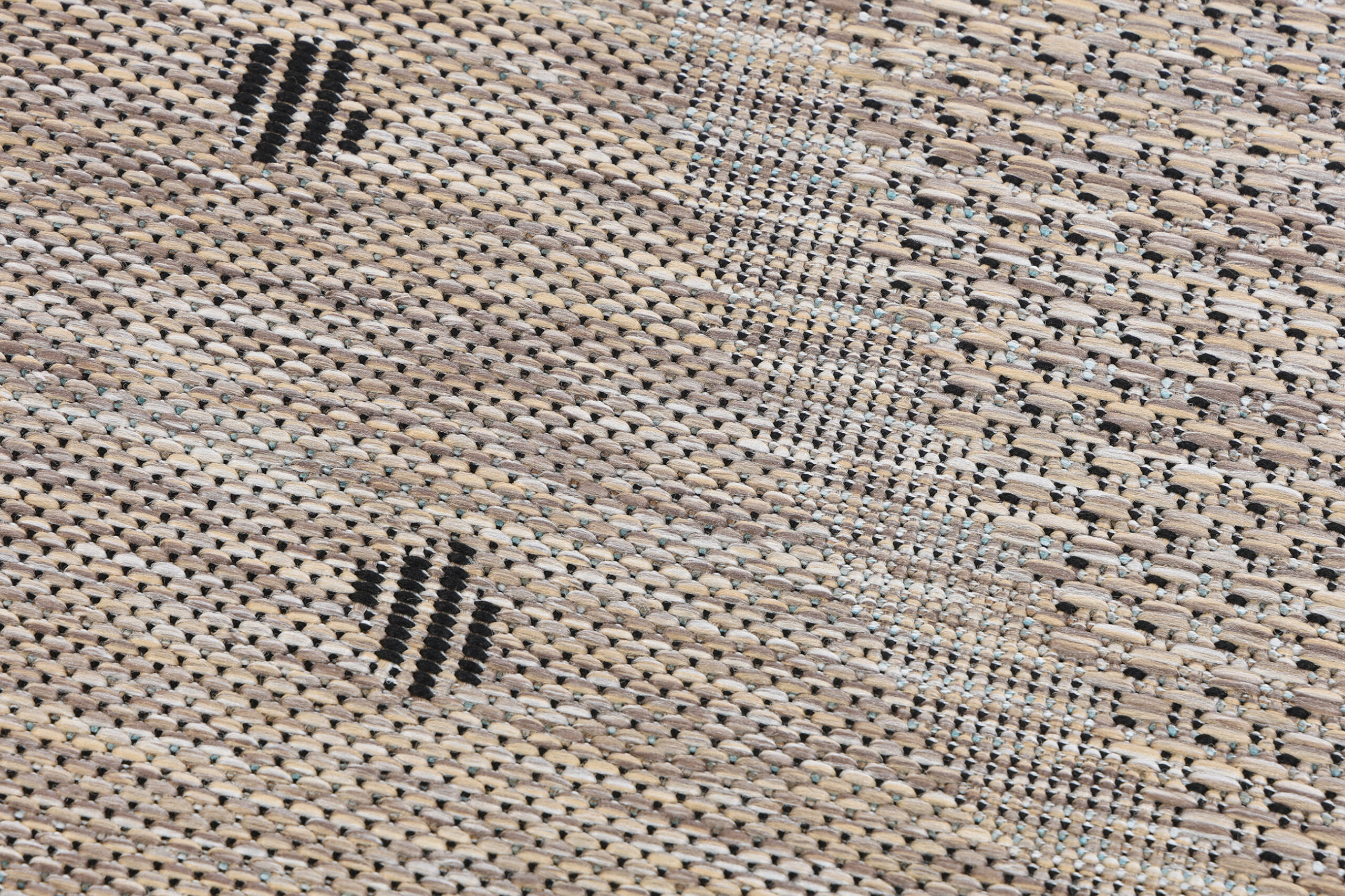 Area Rug Melissa Round Brown Frame Indoor Outdoor