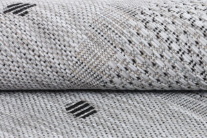 Area Rug Melissa Round Grey Frame Indoor Outdoor