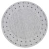 Area Rug Melissa Round Grey Frame Indoor Outdoor