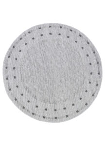 Area Rug Melissa Round Grey Frame Indoor Outdoor