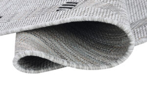 Area Rug Melissa Round Grey Frame Indoor Outdoor