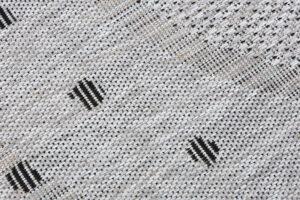 Area Rug Melissa Round Grey Frame Indoor Outdoor