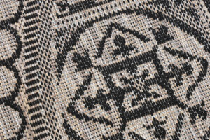 Area Rug Melissa Round Brown Black Mosaic Indoor Outdoor