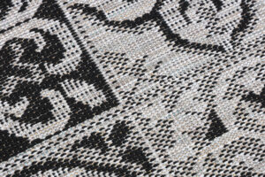 Area Rug Melissa Round Grey Black Mosaic Indoor Outdoor