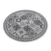 Area Rug Melissa Round Grey Black Mosaic Indoor Outdoor