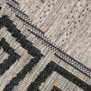 Area Rug Melissa Round Brown Black ZigZag Indoor Outdoor
