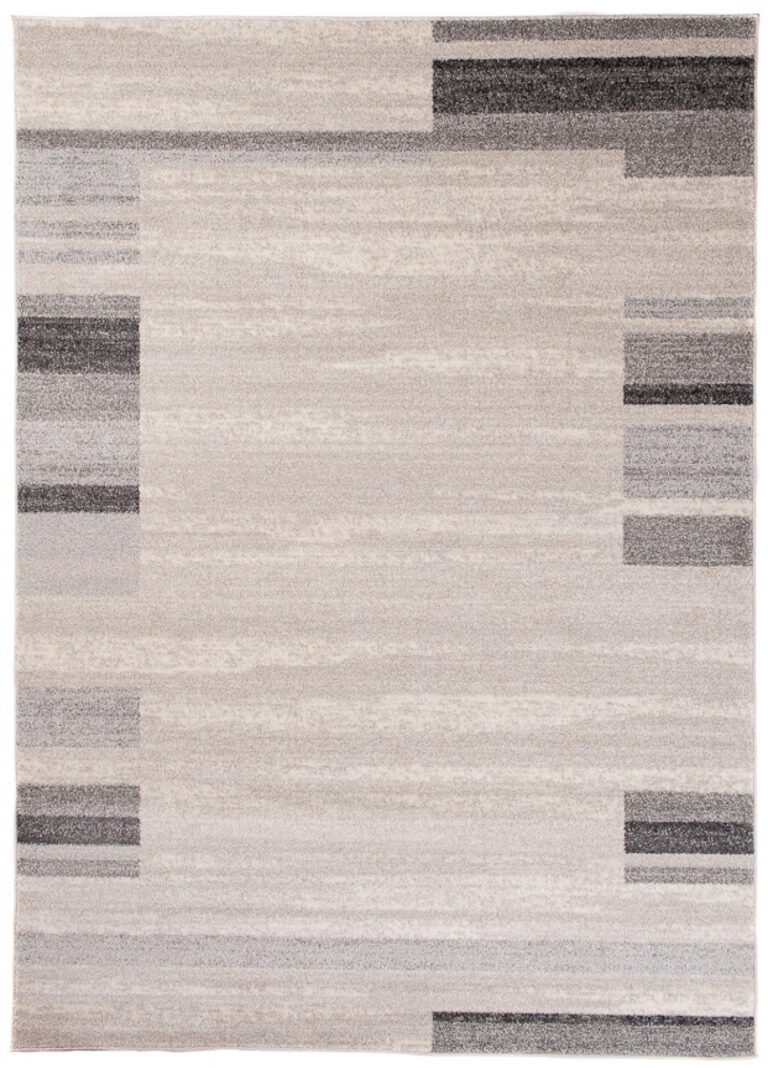 Area Rug Sari Light Beige Grey Frame