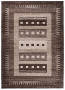 Area Rug Sari Brown Ethnic Frame