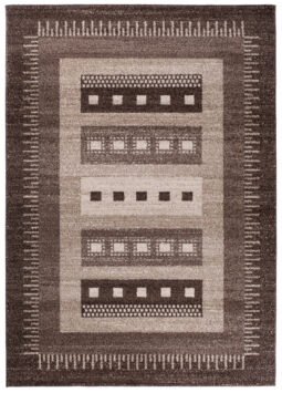 Area Rug Sari Brown Ethnic Frame