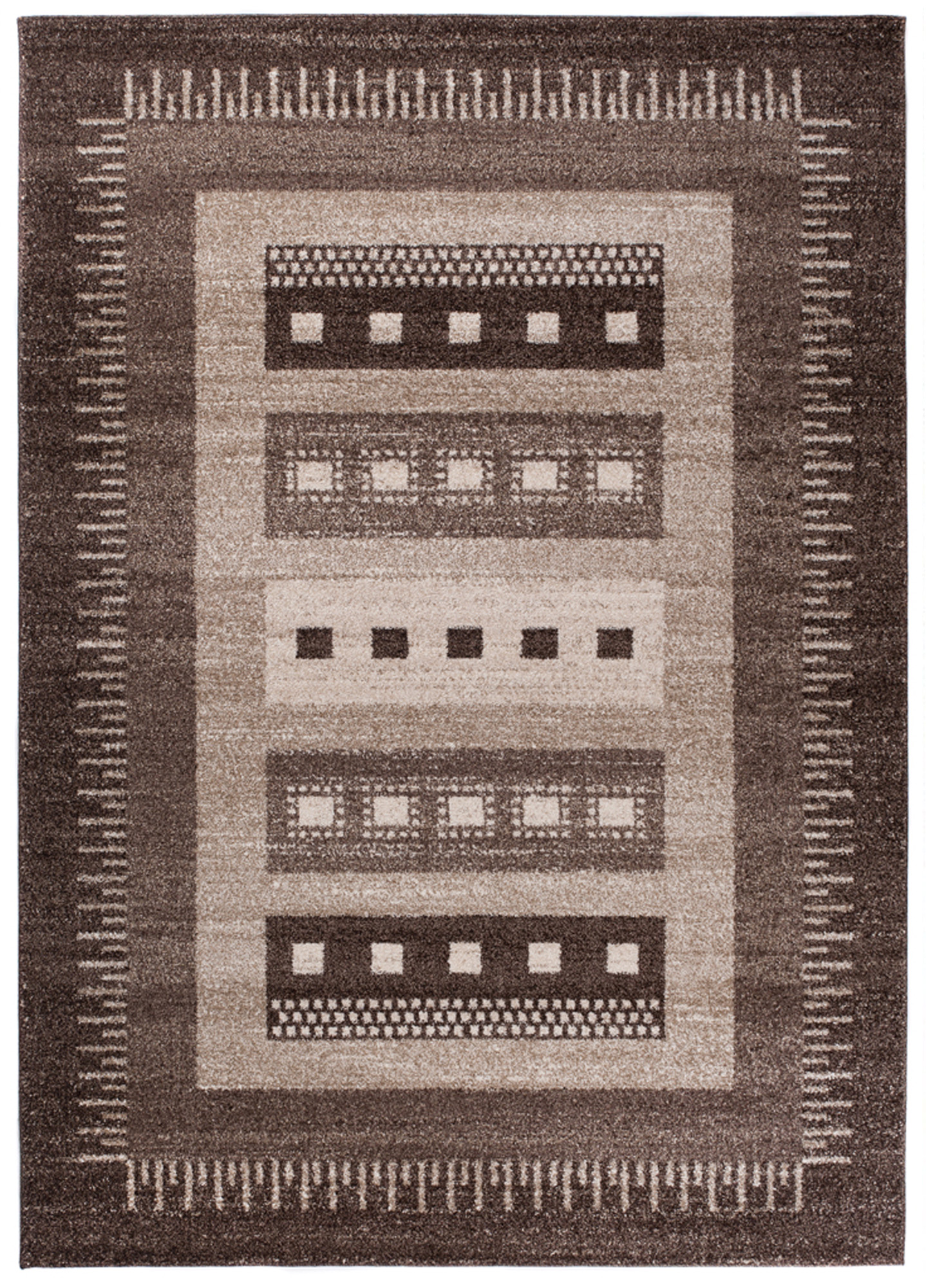 Area Rug Sari Brown Ethnic Frame