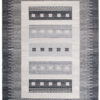 Area Rug Sari Grey Ethnic Frame
