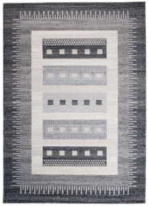 Area Rug Sari Grey Ethnic Frame