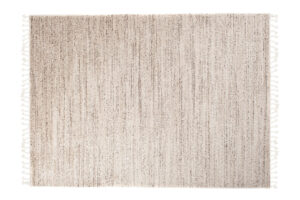 Area Rug Sari with Fringes Dark Cream