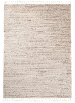 Area Rug Sari with Fringes Dark Cream
