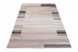 Area Rug Sari Light Beige Grey Frame