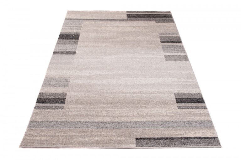 Area Rug Sari Light Beige Grey Frame