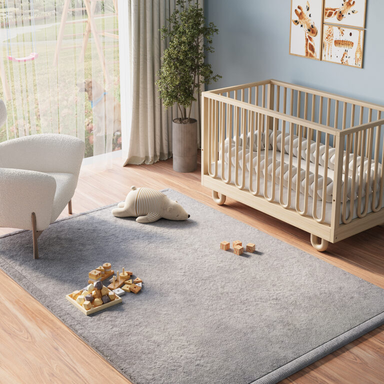 Kids’ Rug Fluffin Gray Non-slip