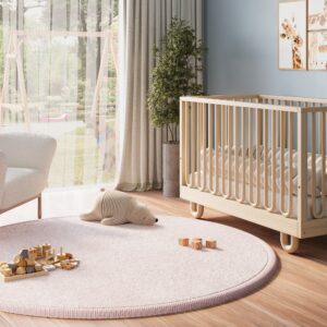 Kids’ Rug Fluffin Round Pink Non-slip