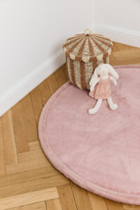 Kids’ Rug Fluffin Round Pink Non-slip