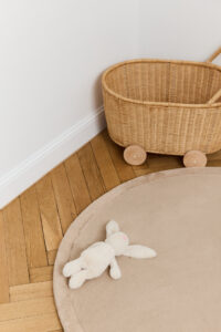 Kids’ Rug Fluffin Round Beige Non-slip