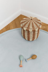 Kids’ Rug Fluffin Round Baby Blue Non-slip